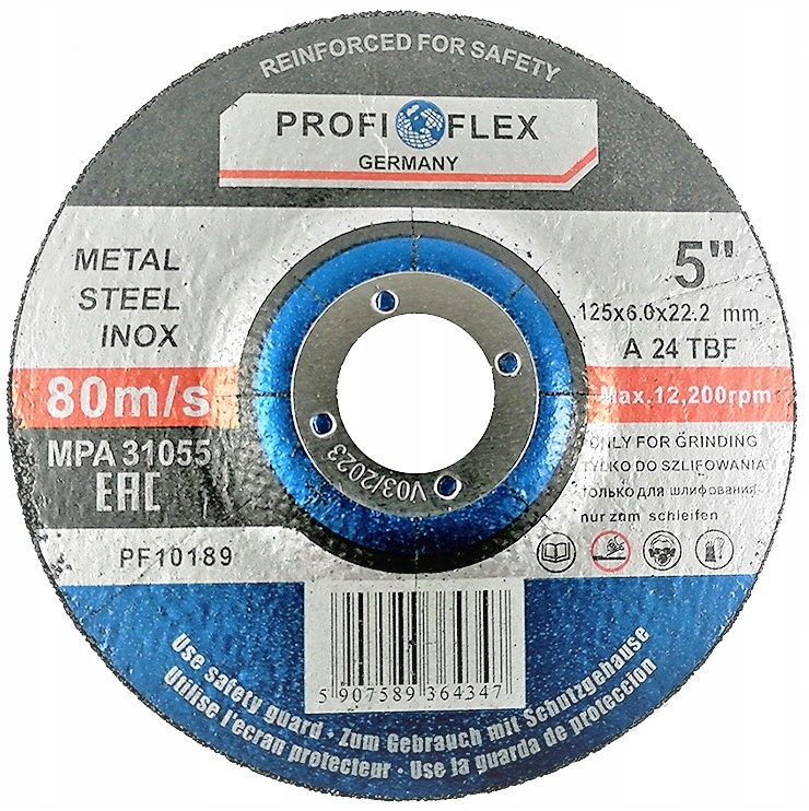 

Tarcza Do Szlifowania Metalu 125X6,0 Profiflex