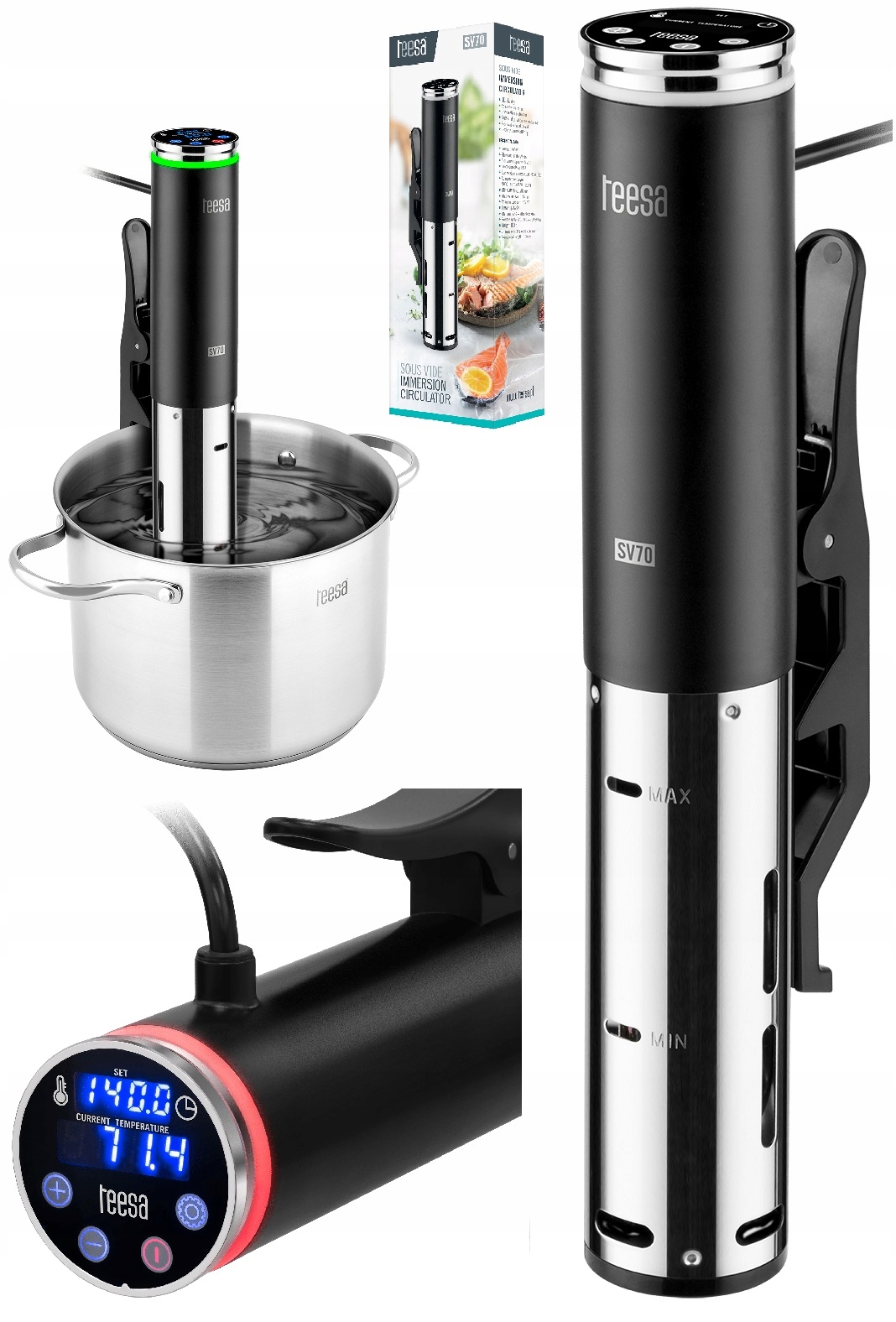 Vakuový ponorný cirkulátor pro vaření sous vide Teesa SV70 1200W