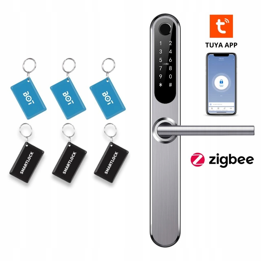 Bot Chytrá kľučka Tuya H1 ZigBee strieborná