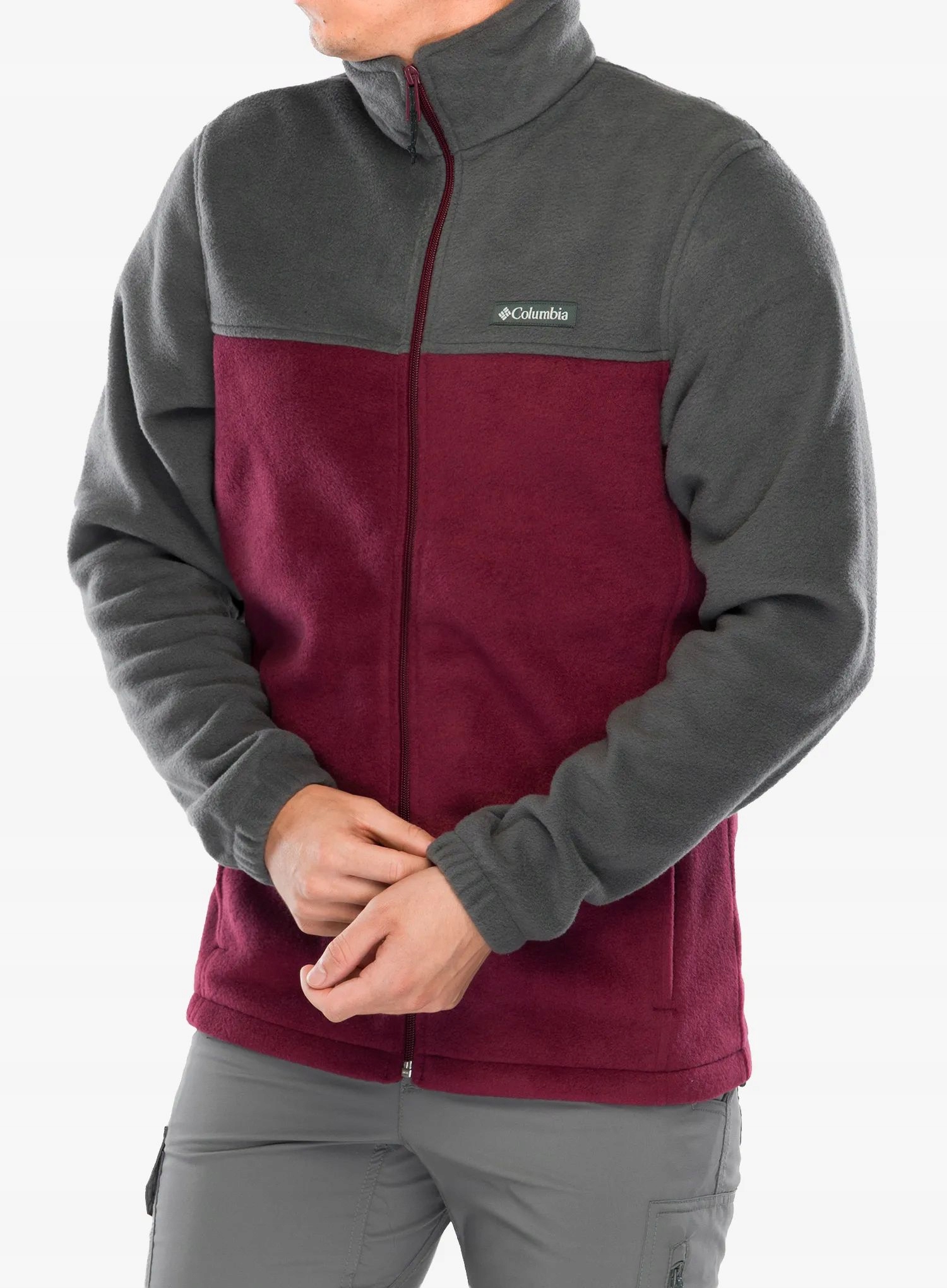 Fleecová Mikina Columbia Steens Mountain 2.0 žralok/bohaté víno L