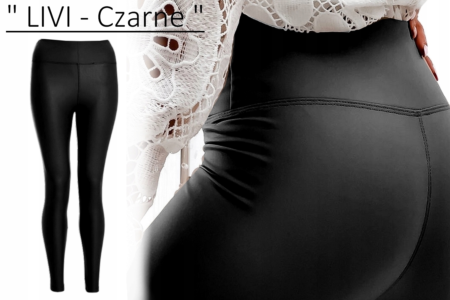 LEGGINSY SKÓRZANE WOSKOWANE MODELUJĄCE SLIM #3XL Marka Cottonik