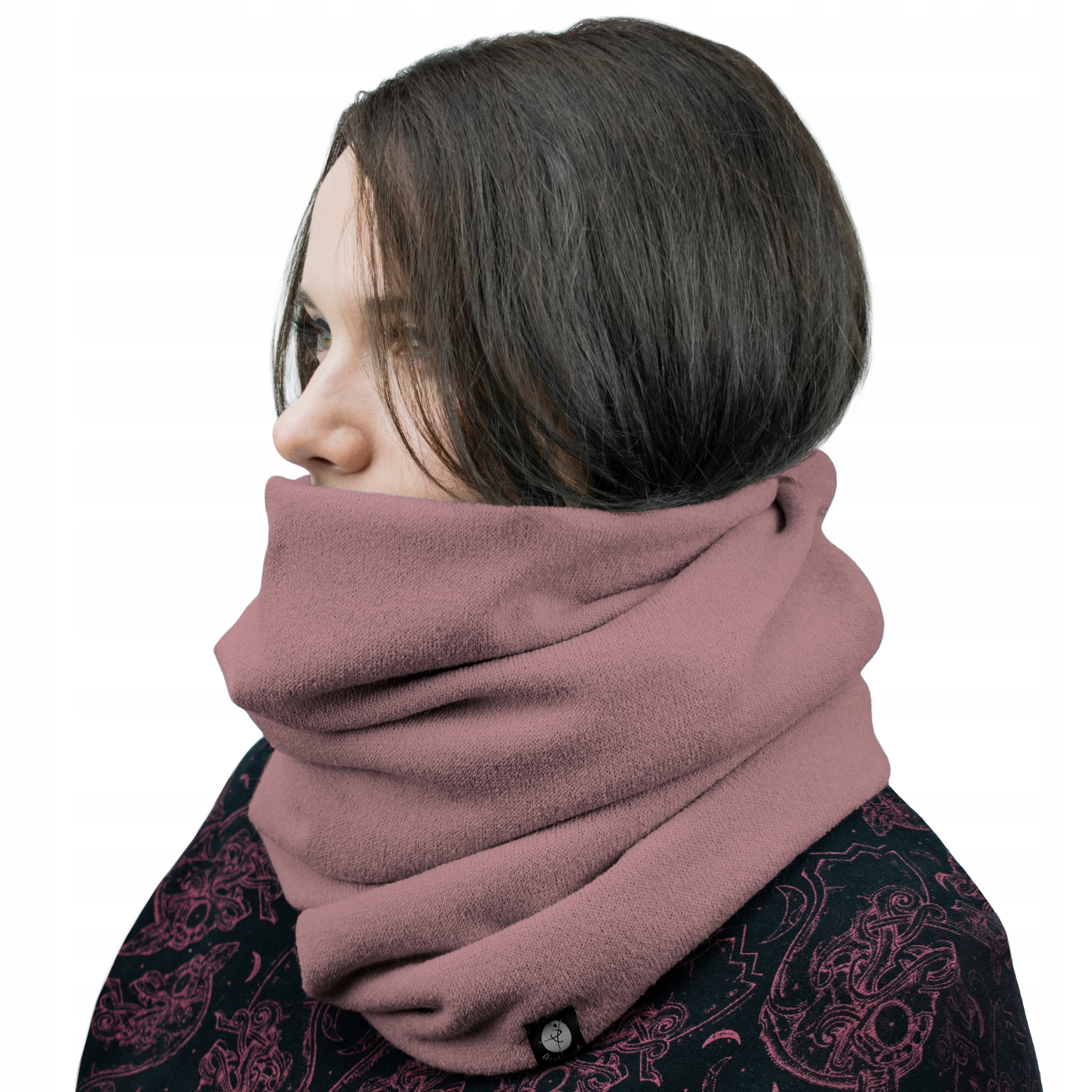 ZIMOWY DAMSKI KOMIN TUBA CIEPŁY RÓŻOWY ROZM. S