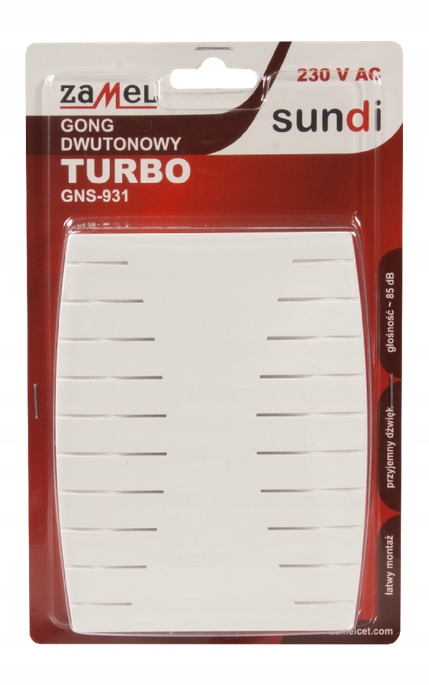 

Dzwonek 230V dwutonowy Turbo GNS-931 Zamel