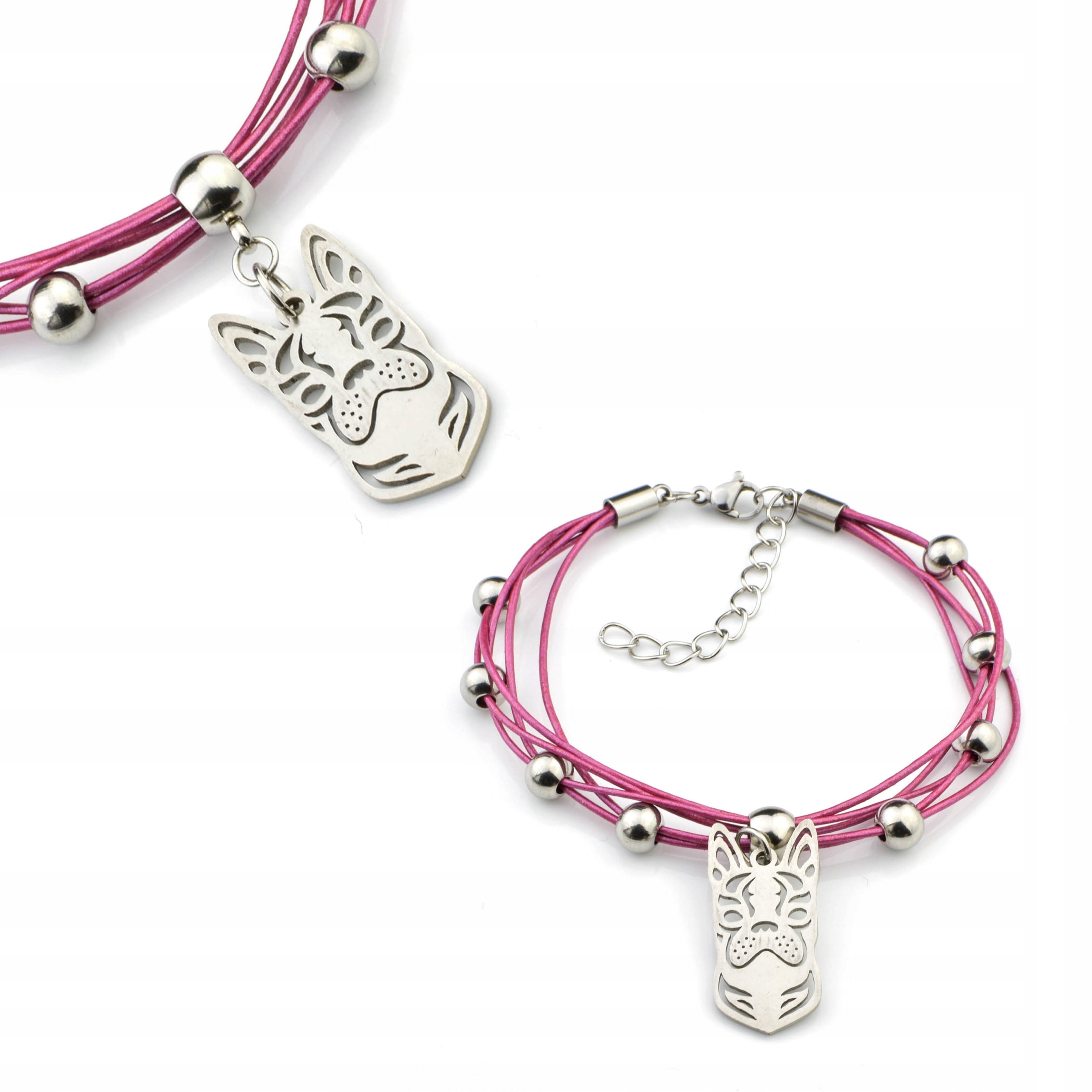 

Bransoletka Skórzana Psia Buldog Stal Chirurgiczna