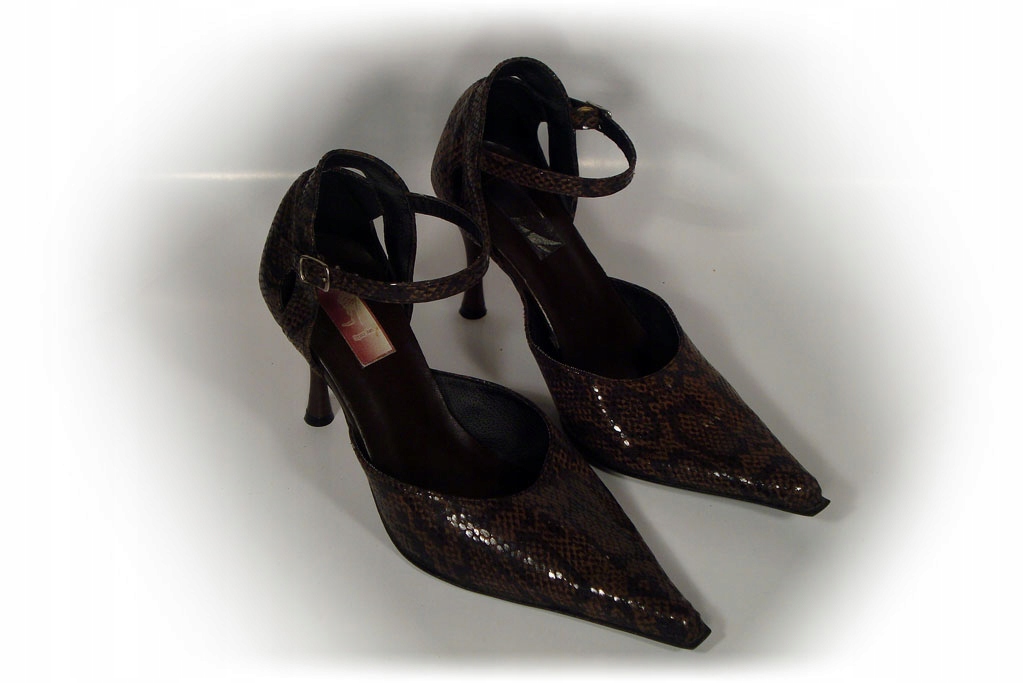 SZPILKI SZPILECZKI SKÓRA WĘŻA CZÓŁENKA BUTY SZPIC