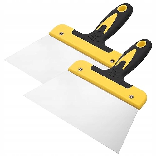 Stavební Špachtle Ocelová 200 MM Ergonomická Pro Tmelení 2 Ks