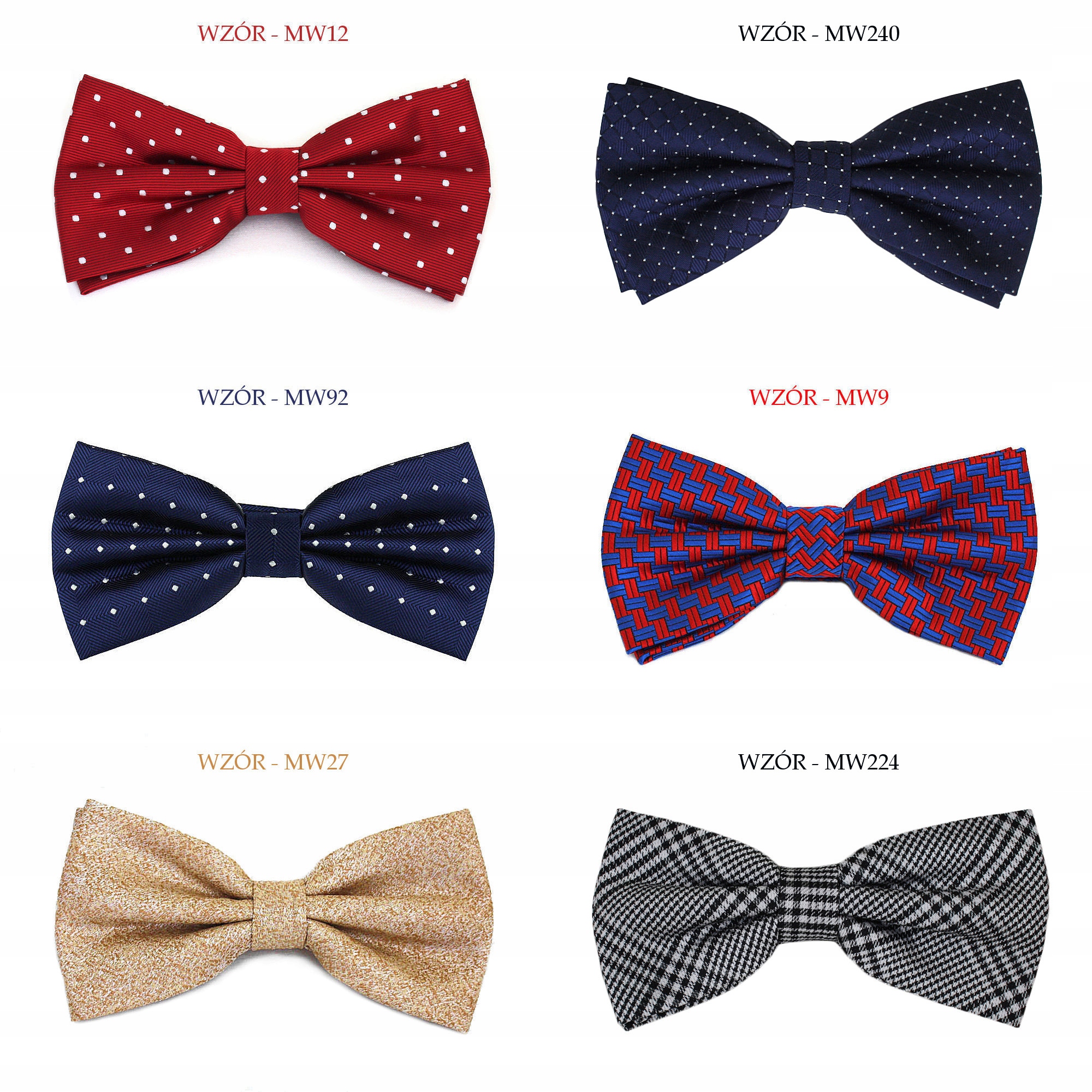 MUCHA MĘSKA WZORZYSTA MUSZKA MUSZKI - DUŻO WZORÓW Marka Tissino