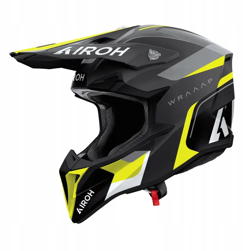 Offroadová prilba Cross Enduro Airoh Wraaap Conquer Yellow Matt M