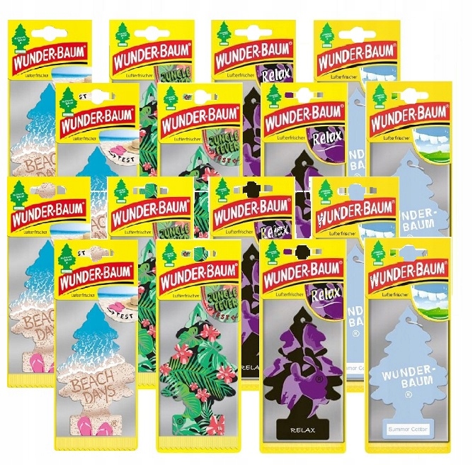 WUNDER BAUM ZAPACH CHOINKA ZAPACHOWA DO AUTA MIX4