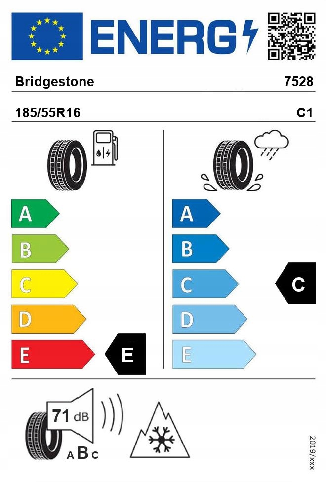 1x BRIDGESTONE BLIZZAK LM 25 185/55R16 87 T Liczba opon w ofercie 1 szt.