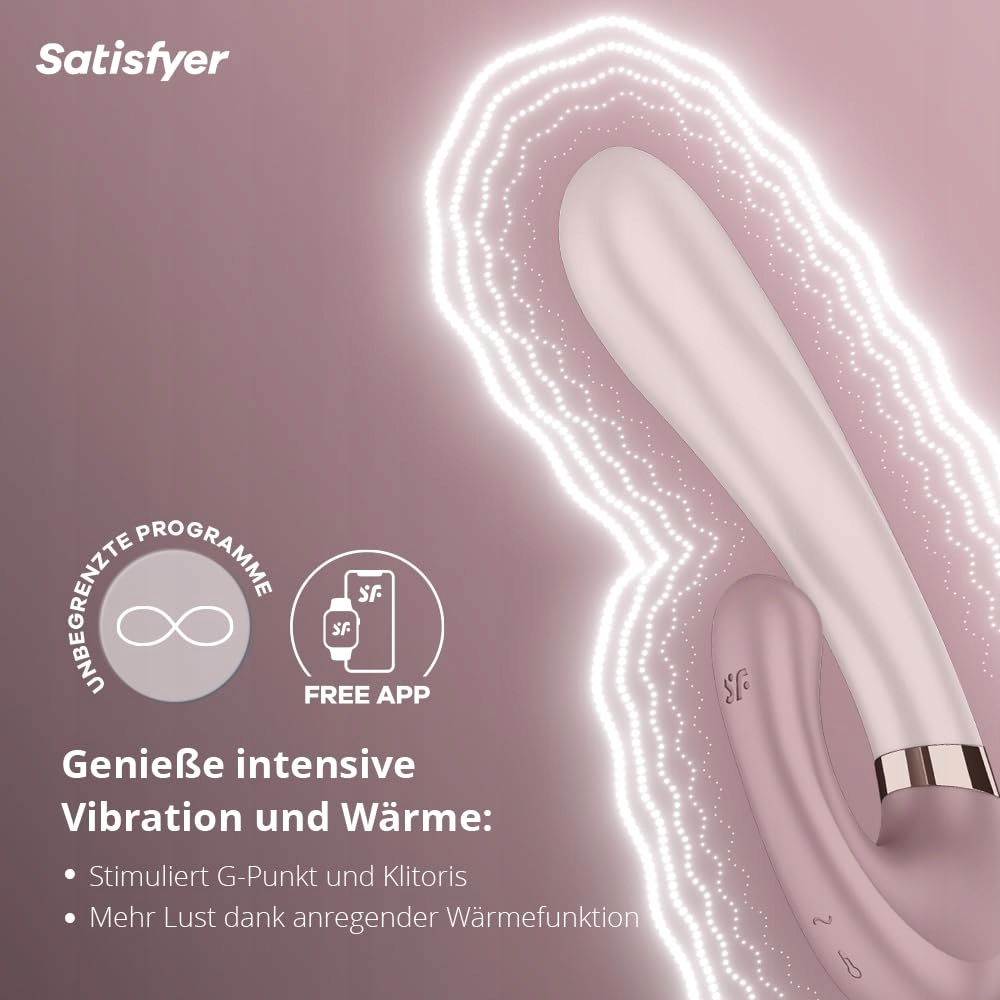 Satisfyer Heat Wave Bluetooth Wibrator Króliczek z Funkcją Ciepła Wersja 1 — miniatura 2