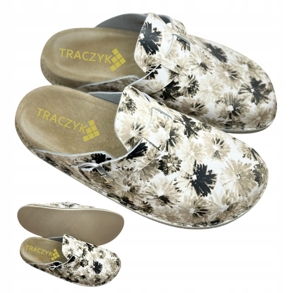 Nazouváky Anatomické Chodítka Fusbet Přírodní Kůže Květiny Profilované vel.41