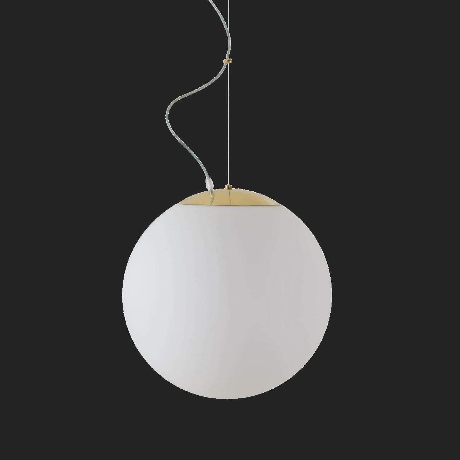 Osmont 62158 Adria L3 Hp závesné sklenené svietidlo mosadz leštená biela IP4