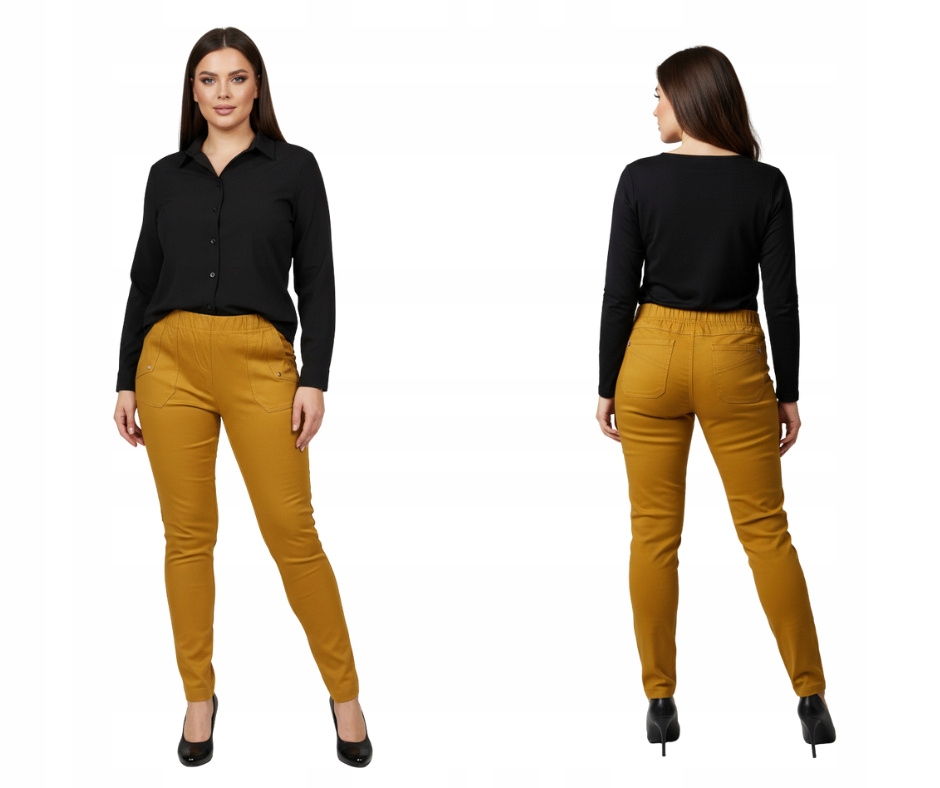 Kalhoty zúžená nohavice Cevlar hořčice, velikost 56