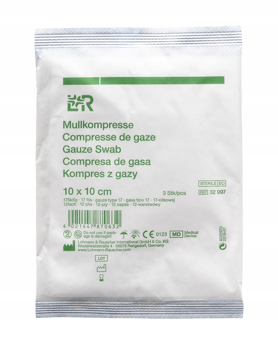 

Kompres Z Gazy L&r 10X10CM Opakowanie 3 Sztuki