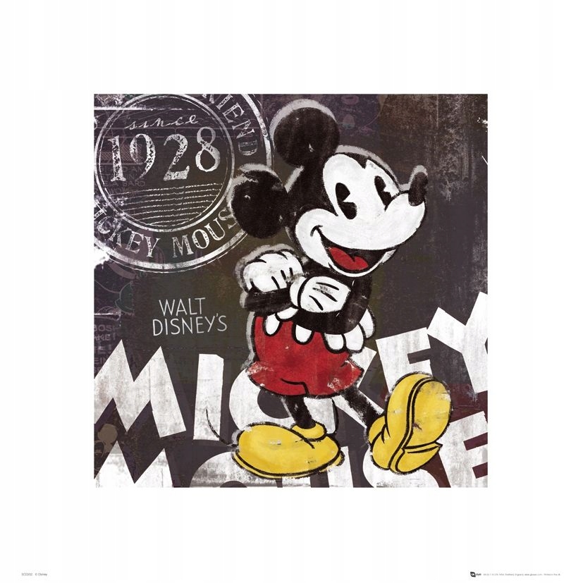 

Mickey Mouse Myszka Miki reprodukcja 40x40 cm