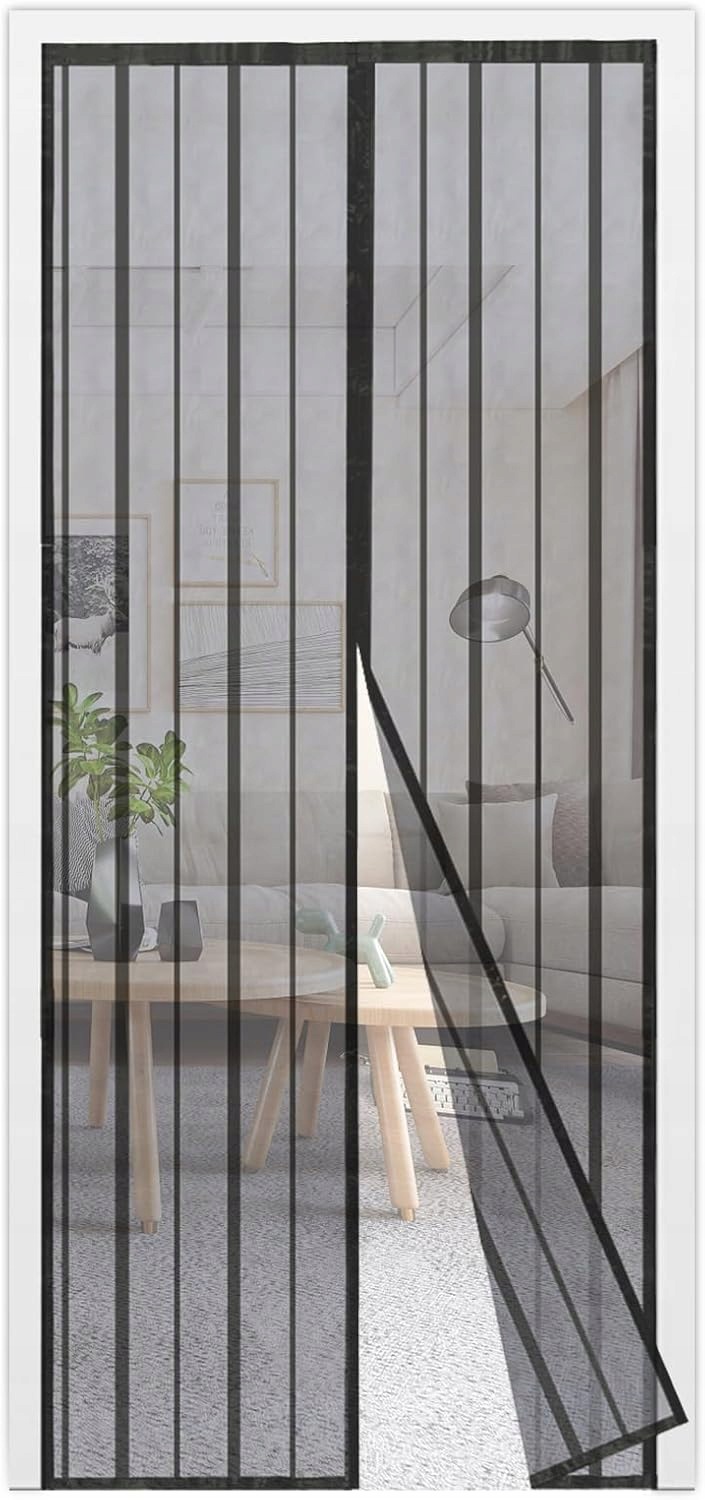 Moskytiéra Sekey 115x230 černá magnetická síť na dveře bez vrtání