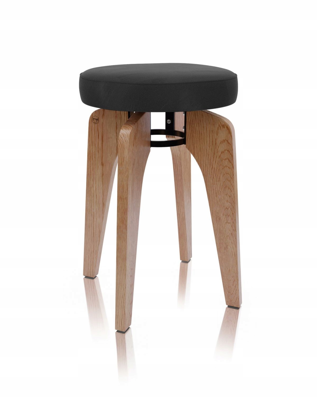 

Taboret dębowy Kosmo, siedzisko Focus Black 20