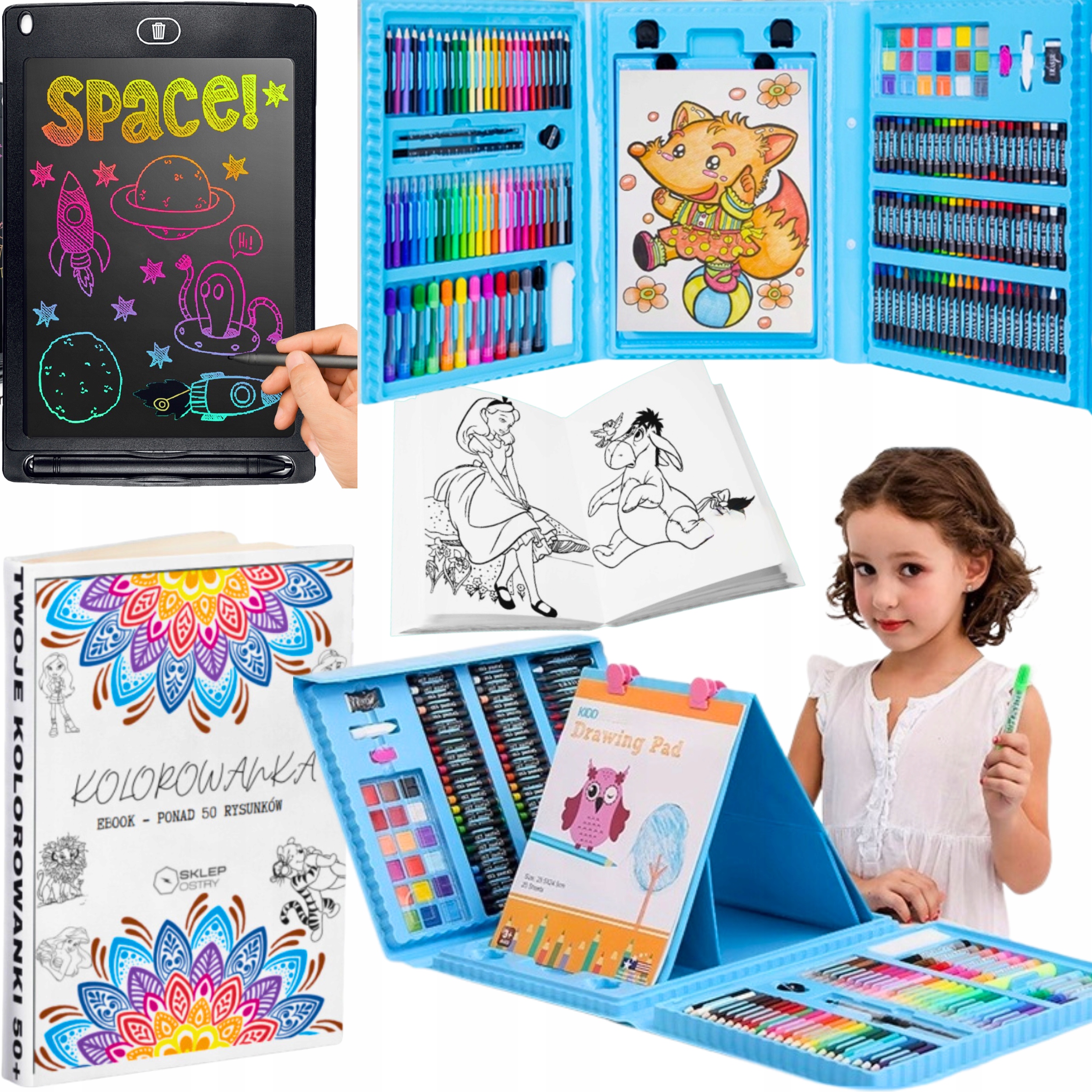 WALIZKA ARTYSTYCZNY PLASTYCZNY KREDKI MAZAKI 208 PREZENT ŚWIĘTA GRATIS x2