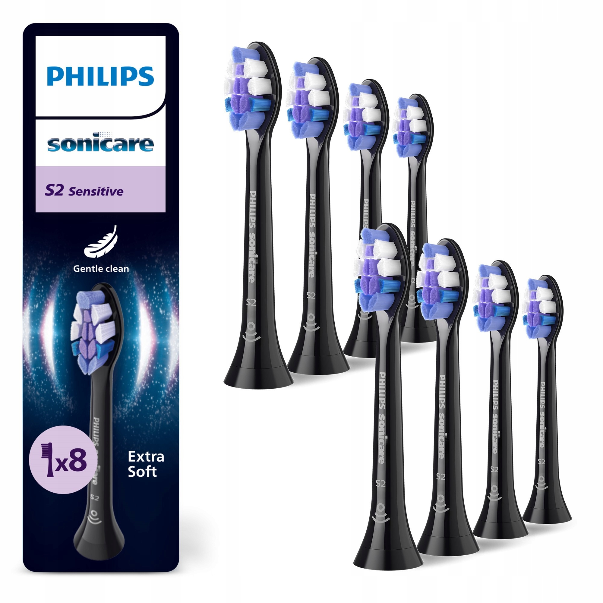 Końcówki do Philips Sonicare S2 Nadwrażliwość zębów 8 szt HX6058/88