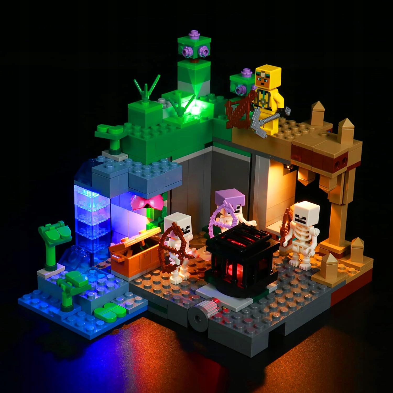 Светодиодное освещение для LEGO Minecraft 21189 The Skeleton Fleece Brickbling