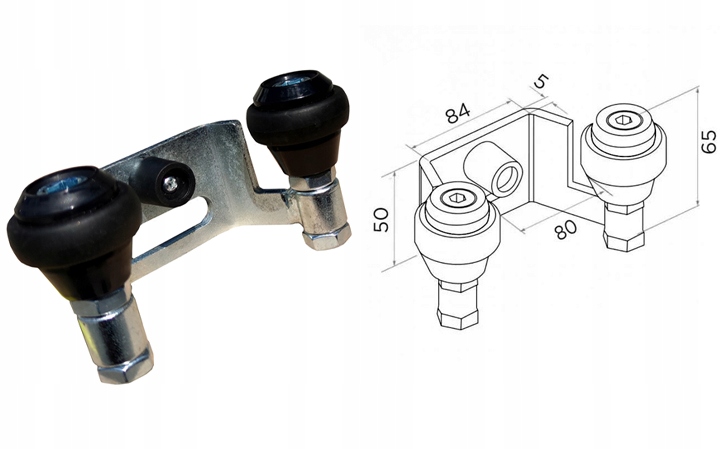 SOLIDNE WÓZKI DO BRAMY PRZESUWNEJ 5 - ROLEK SZYNA 80x80 WÓZEK ROLKI ZESTAW Rodzaj wózek