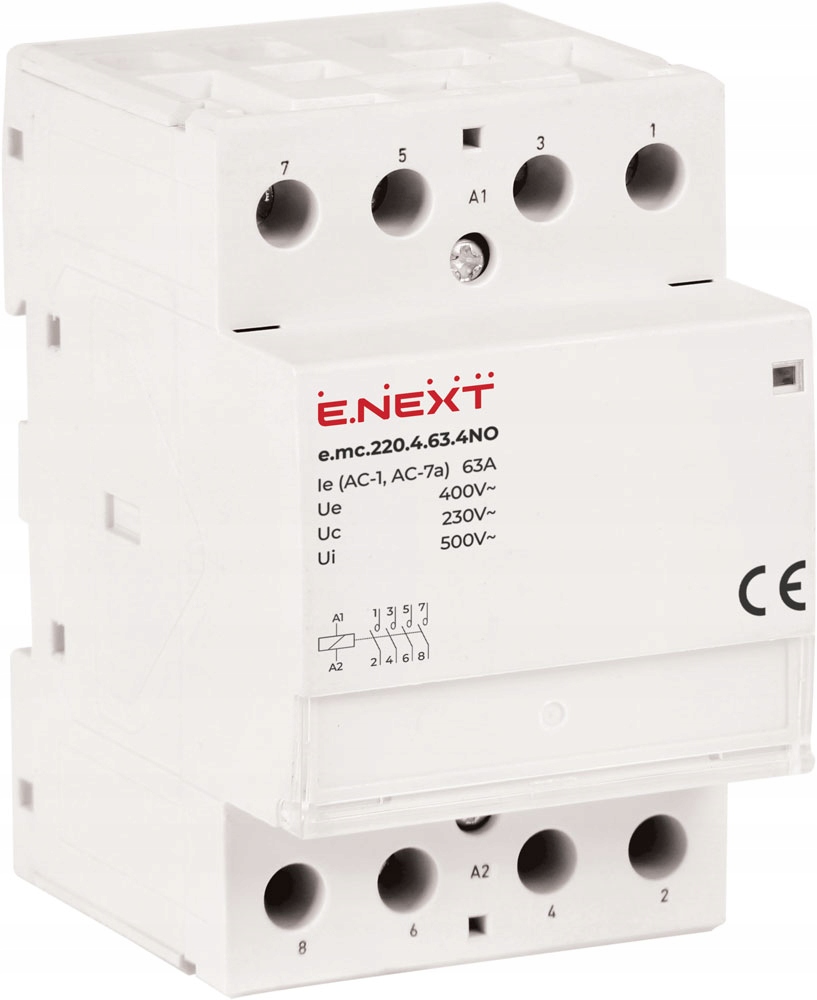 Modulární stykač e.mc 4p, 63A, 4NO, 220V