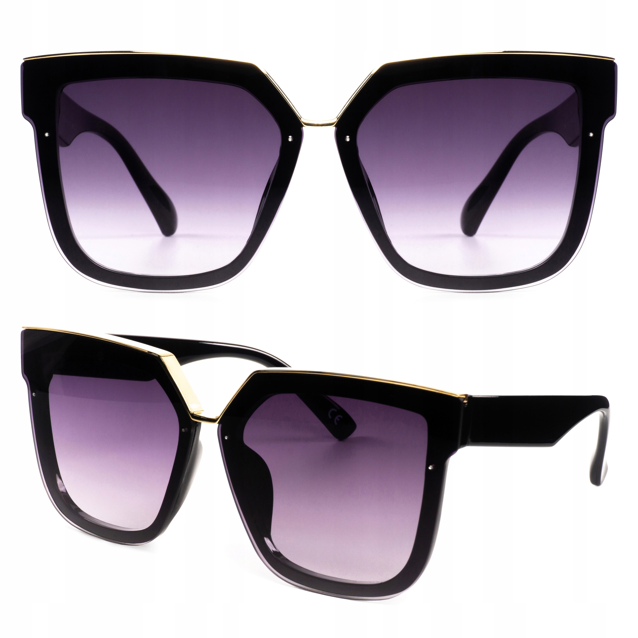 

Okulary Duże Kocie Proste Damskie Modne Oprawki