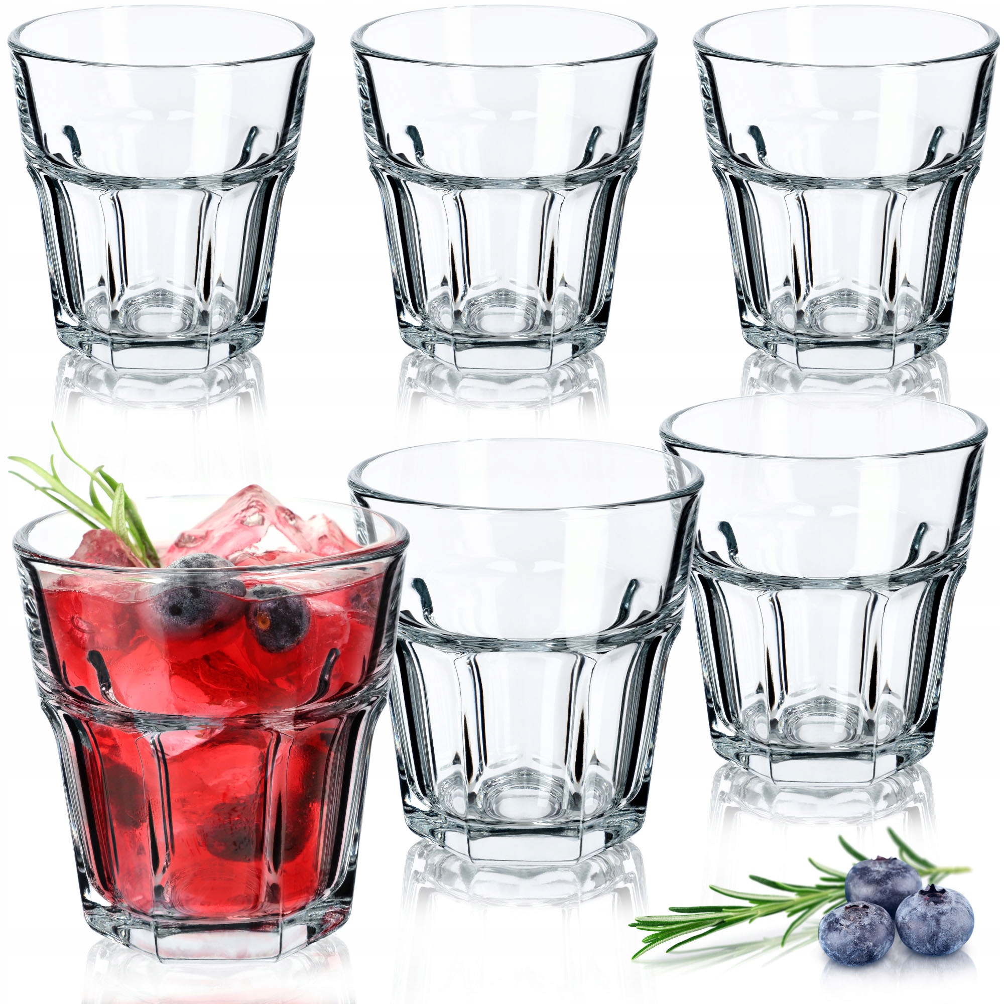 

Szklanki 230ml Zestaw 6szt Do Napojów Drinków