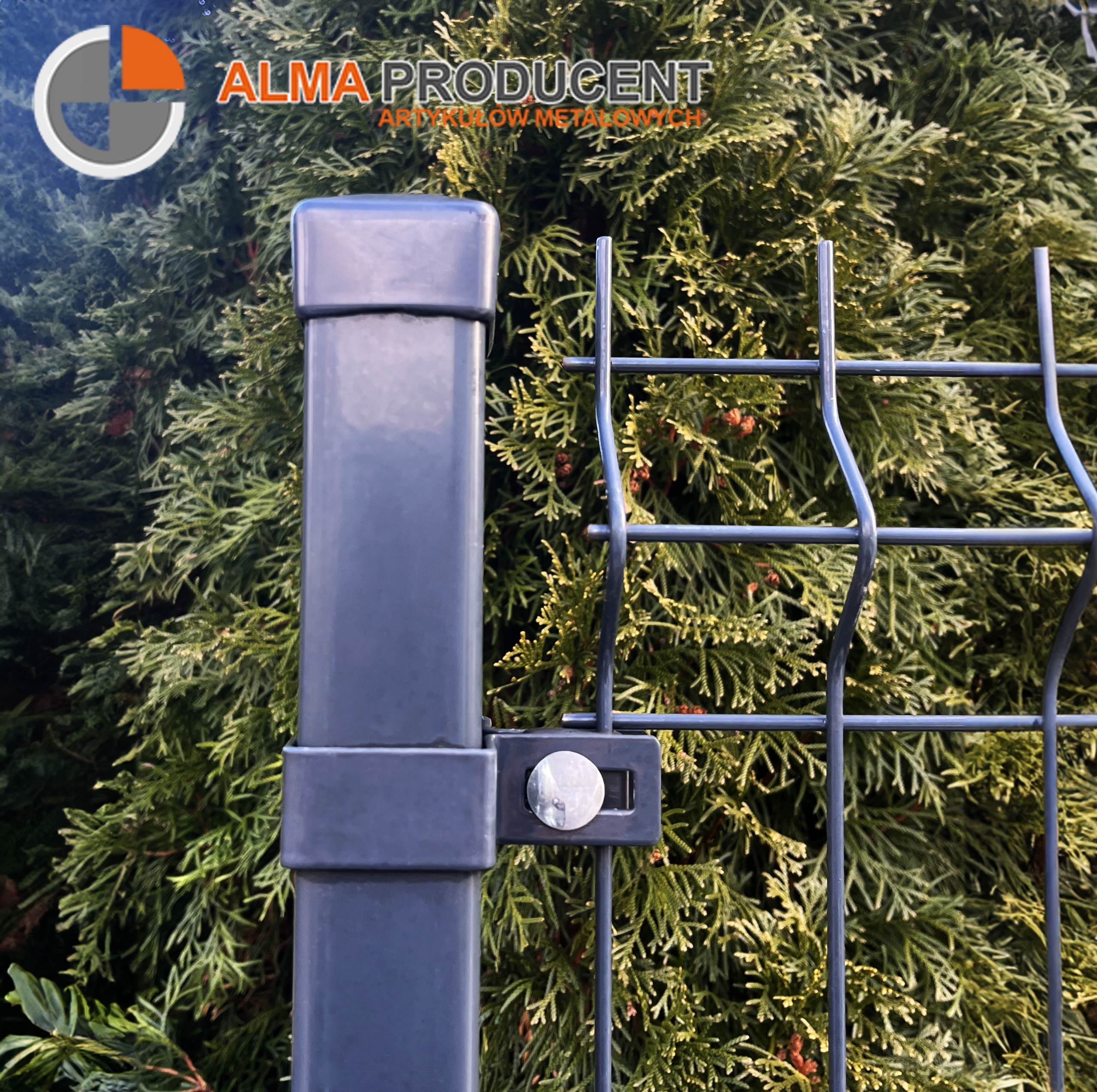 OBEJMA SŁUPKA DO PANELI 60X40 GRAFIT POCZĄTKOWA Marka Alma