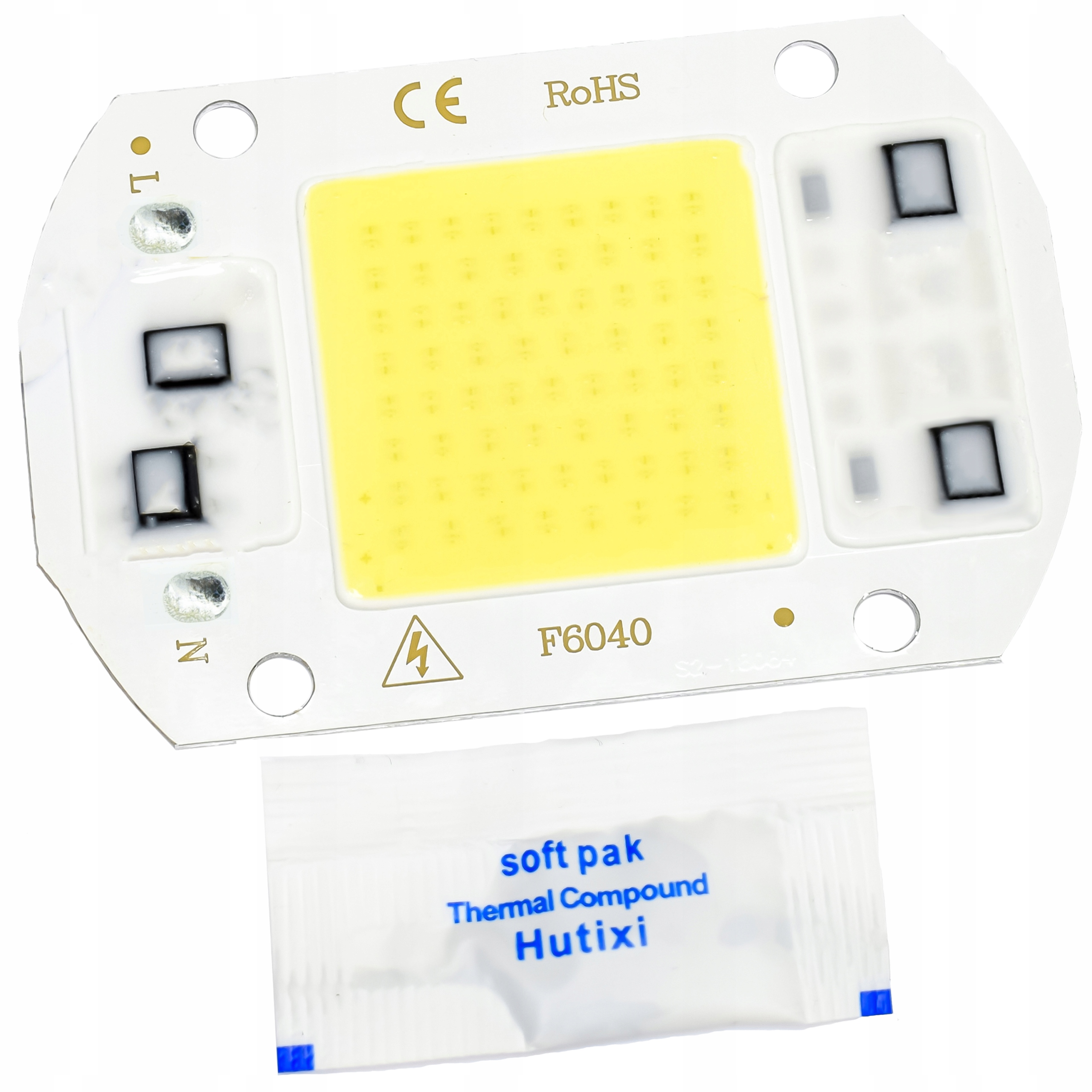 

Dioda Led Cob 30W 2800lm Biała 60x40mm 230V +pasta