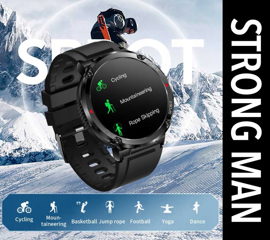 SMARTWATCH MĘSKI RUBICON CIŚNIENIE ROZMOWY SMS 600 mAh !!! SMS EKG PL MENU Komunikacja Bluetooth
