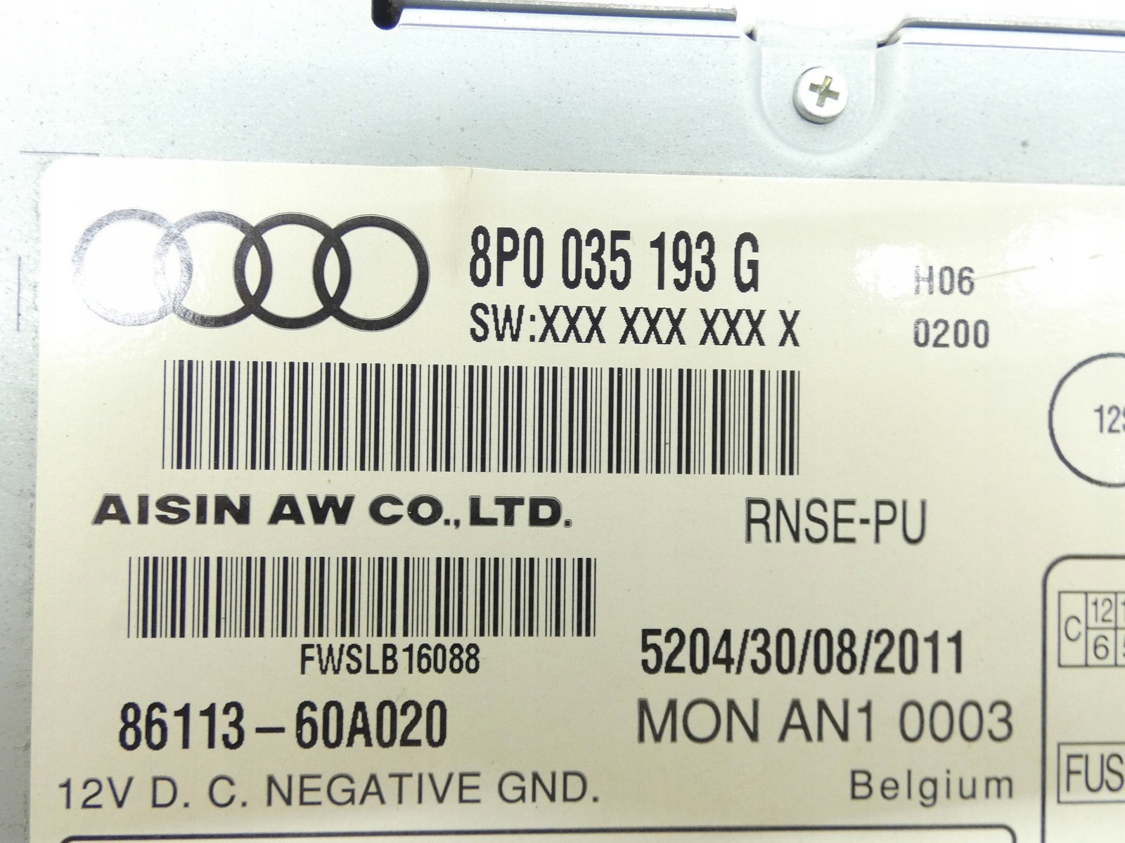 RADIO Navigation NAVIGATION MULTIMEDIA PLUS RNS-E AUDI A3 8P LIFT 8P0035193G