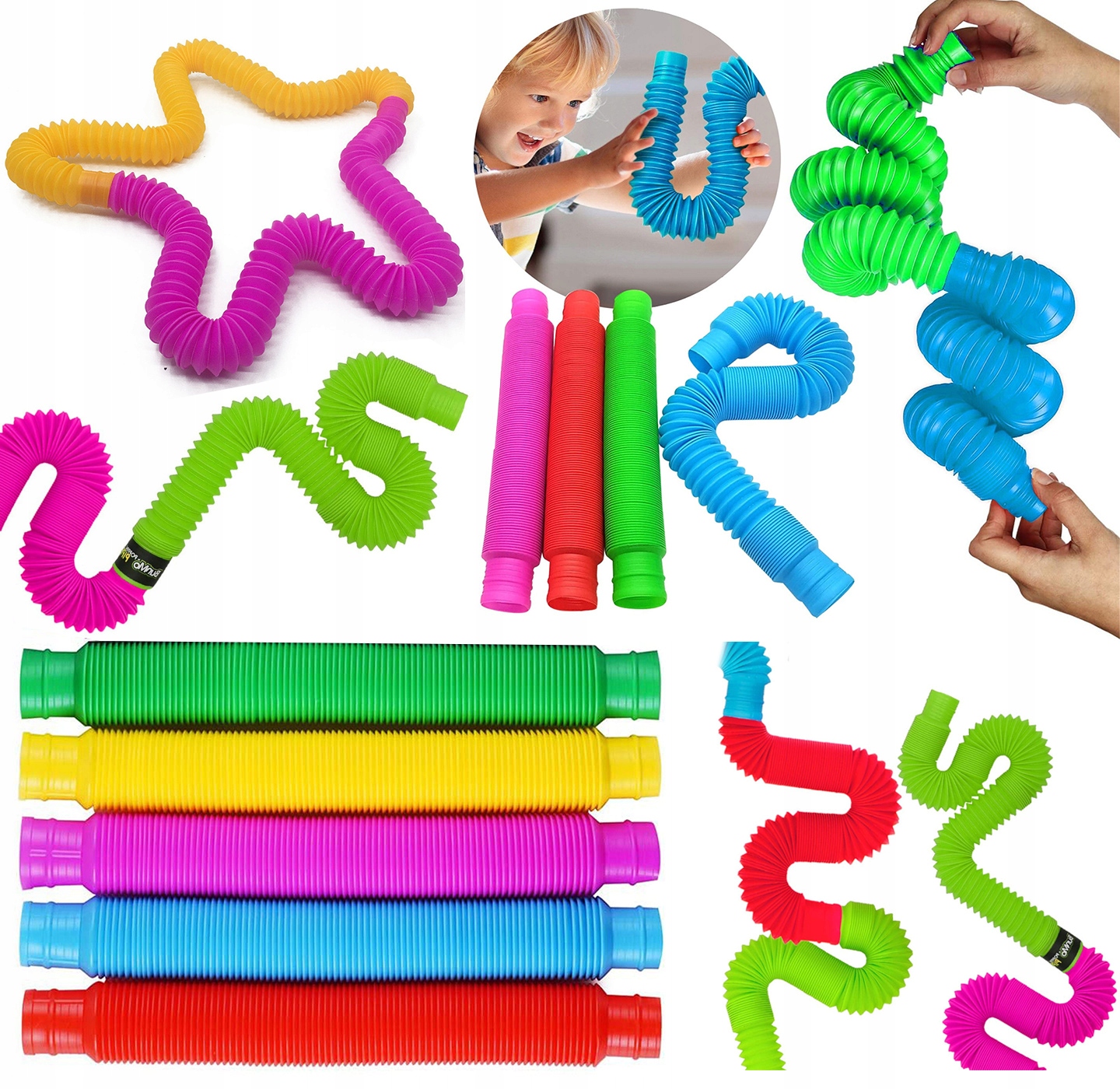

_rury Rurki Sensoryczne Pop Tube Zestaw 1 Szt