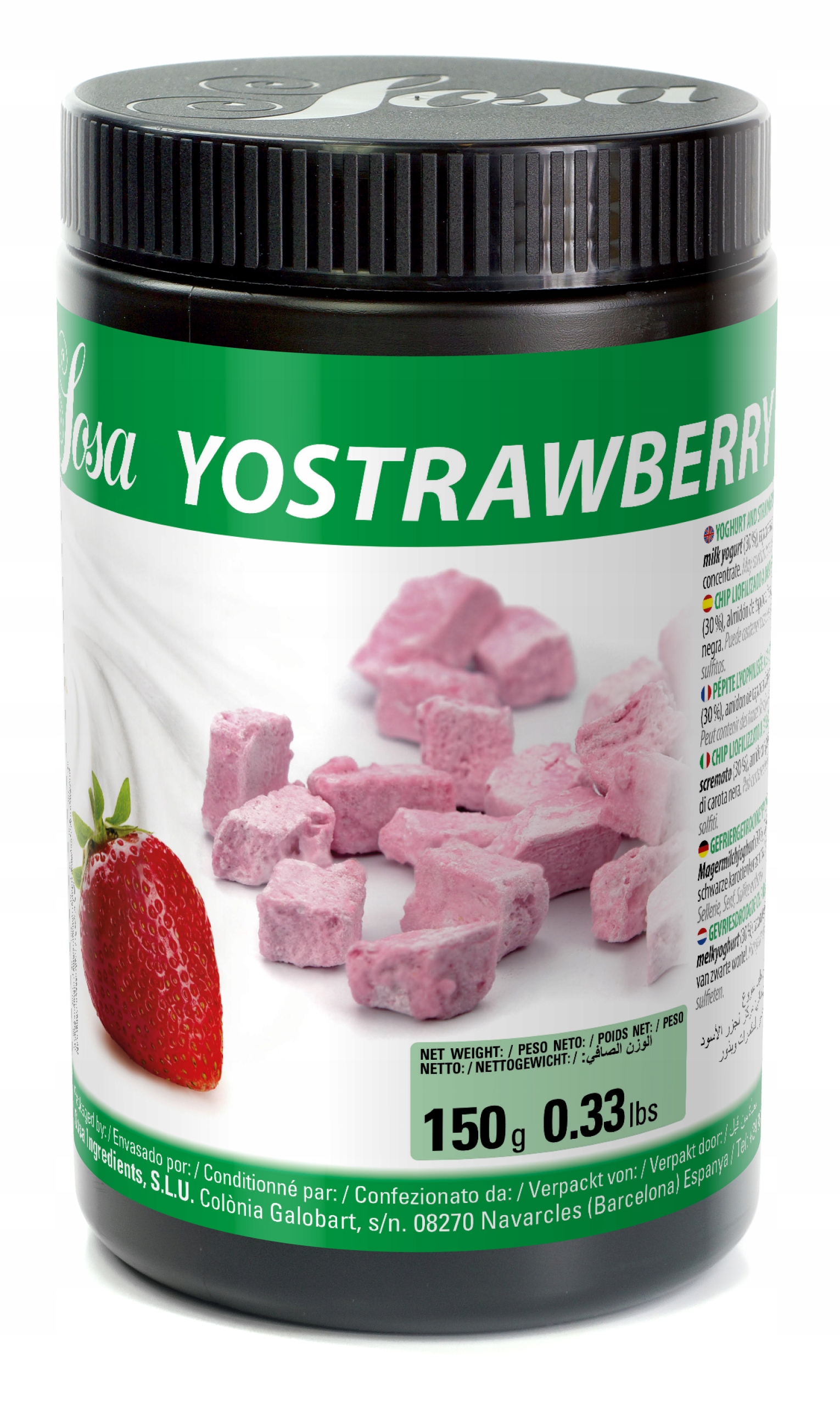 Jogurtové lyofilizované jahodové křupky Yostrawberry Crispy Sosa 150 g