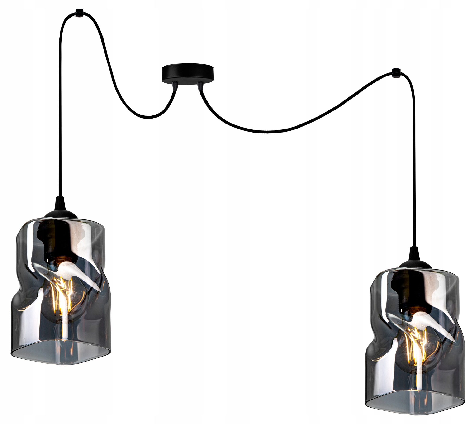 

Szklana Lampa Wisząca Sufitowa Żyrandol Pająk Led