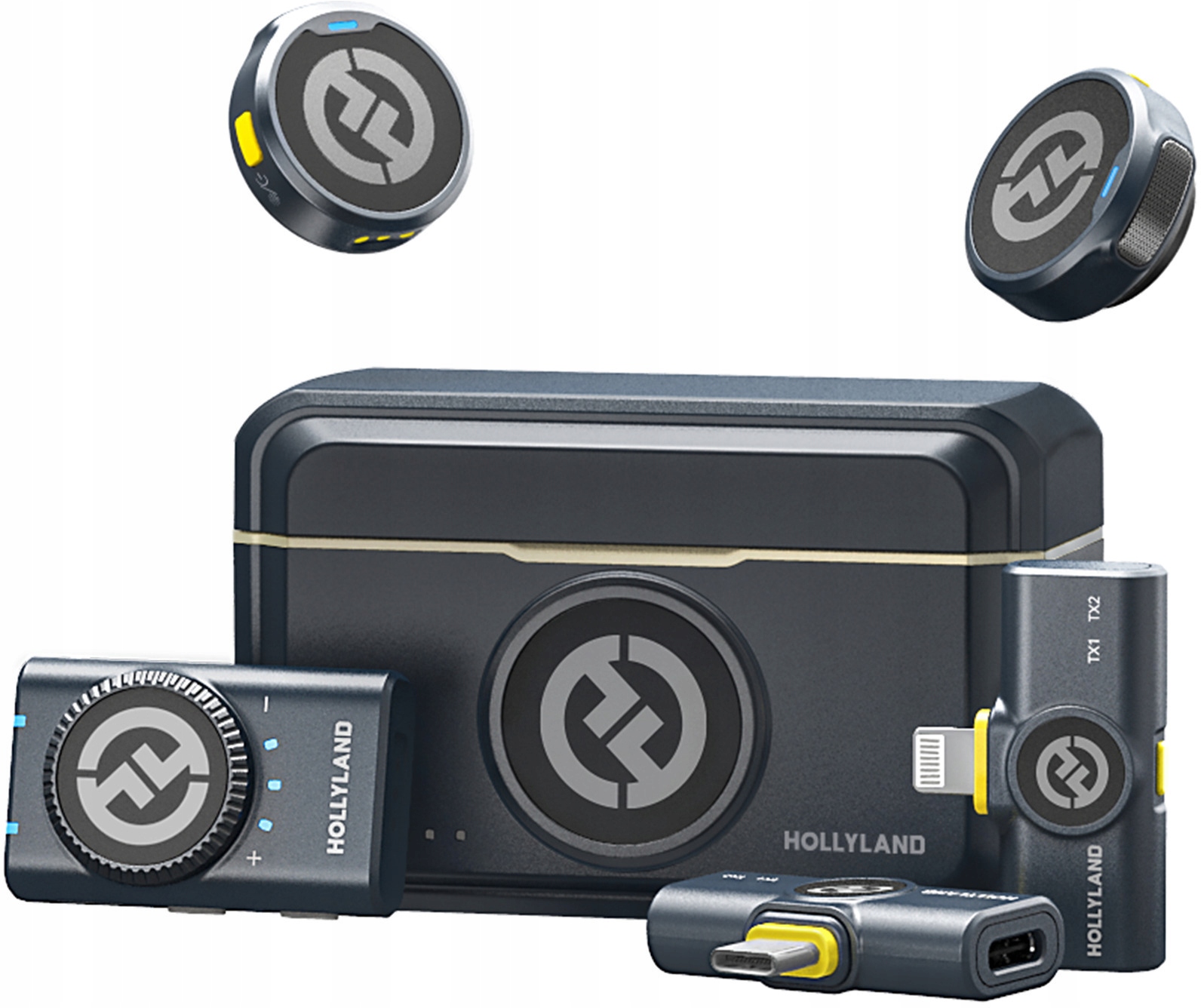 System bezprzewodowy Hollyland Lark M2 Combo Grafitowy Pojemnościowy