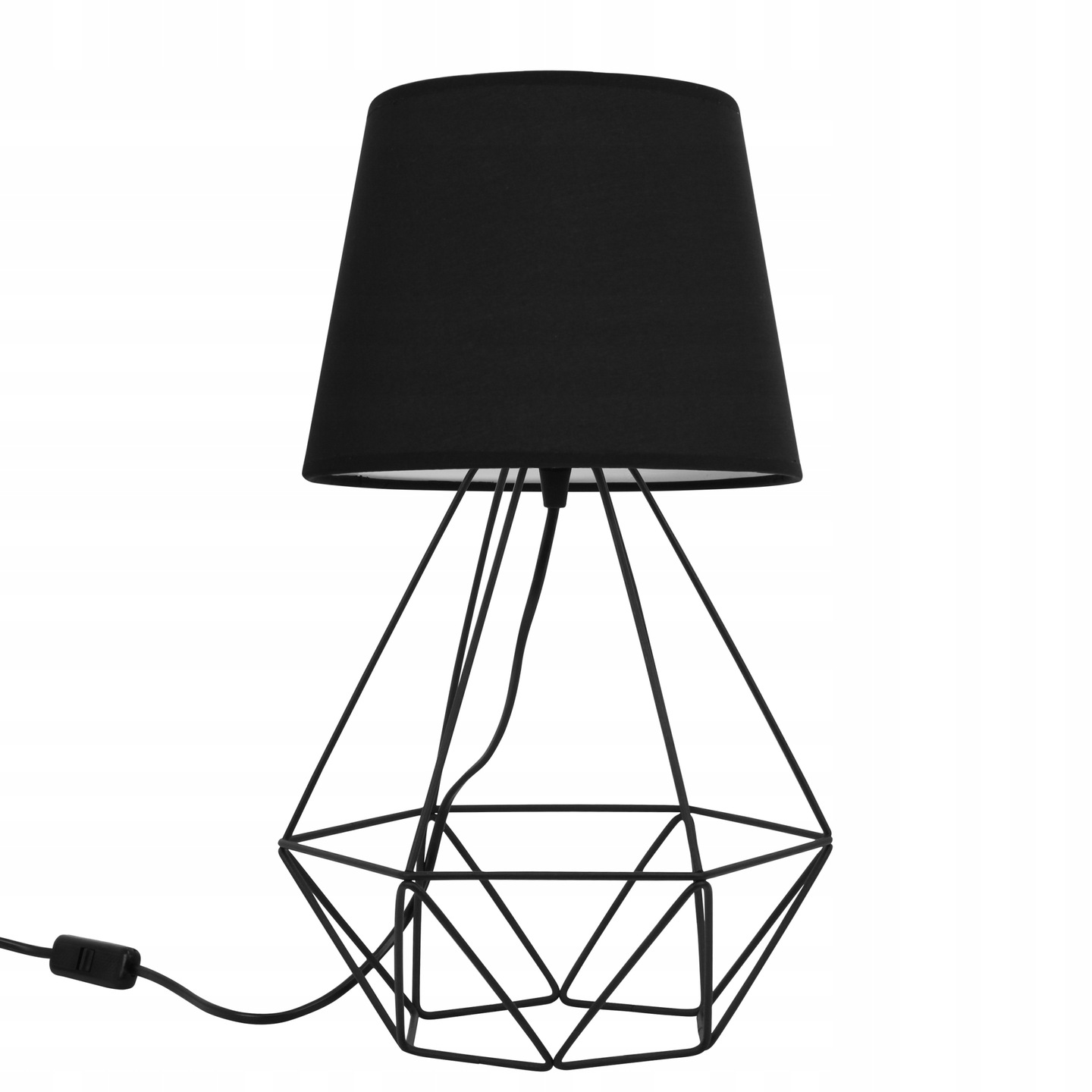 

Lampka Nocna Biurkowa Stołowa Abażur Druciana Led