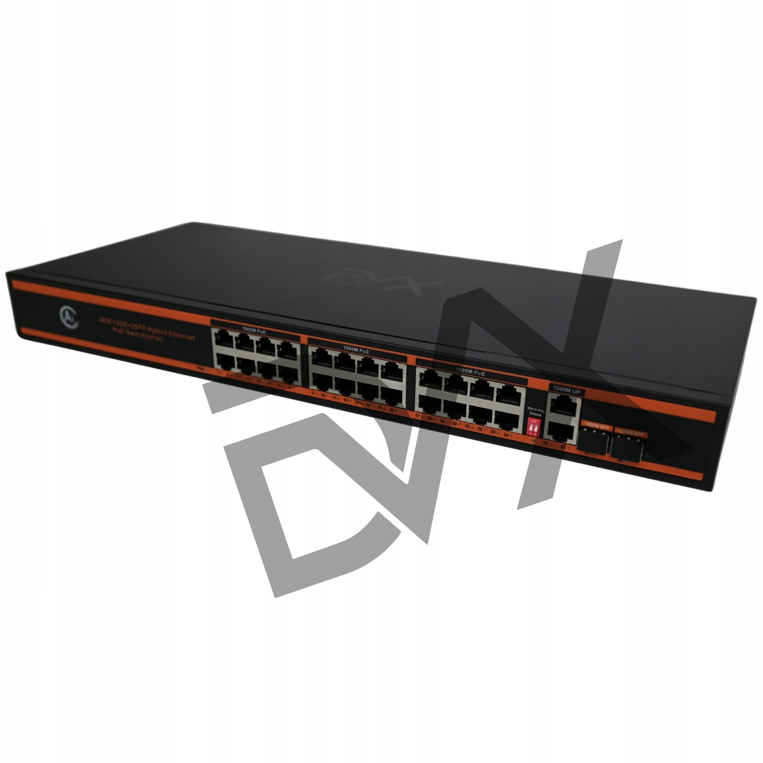 Switch PoE Do Kamer 3000W 24X Poe 1GBPS 2X Uplink 1GBPS Poe Sfp Rack 1U DVX