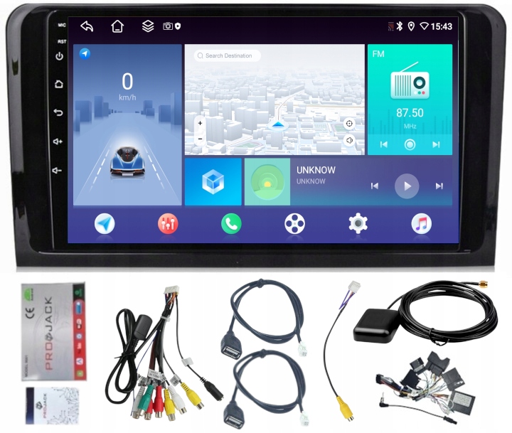 Rádio Navigácia Android Carplay Mercedes ML 2005-2012 4GB 64GB Sim