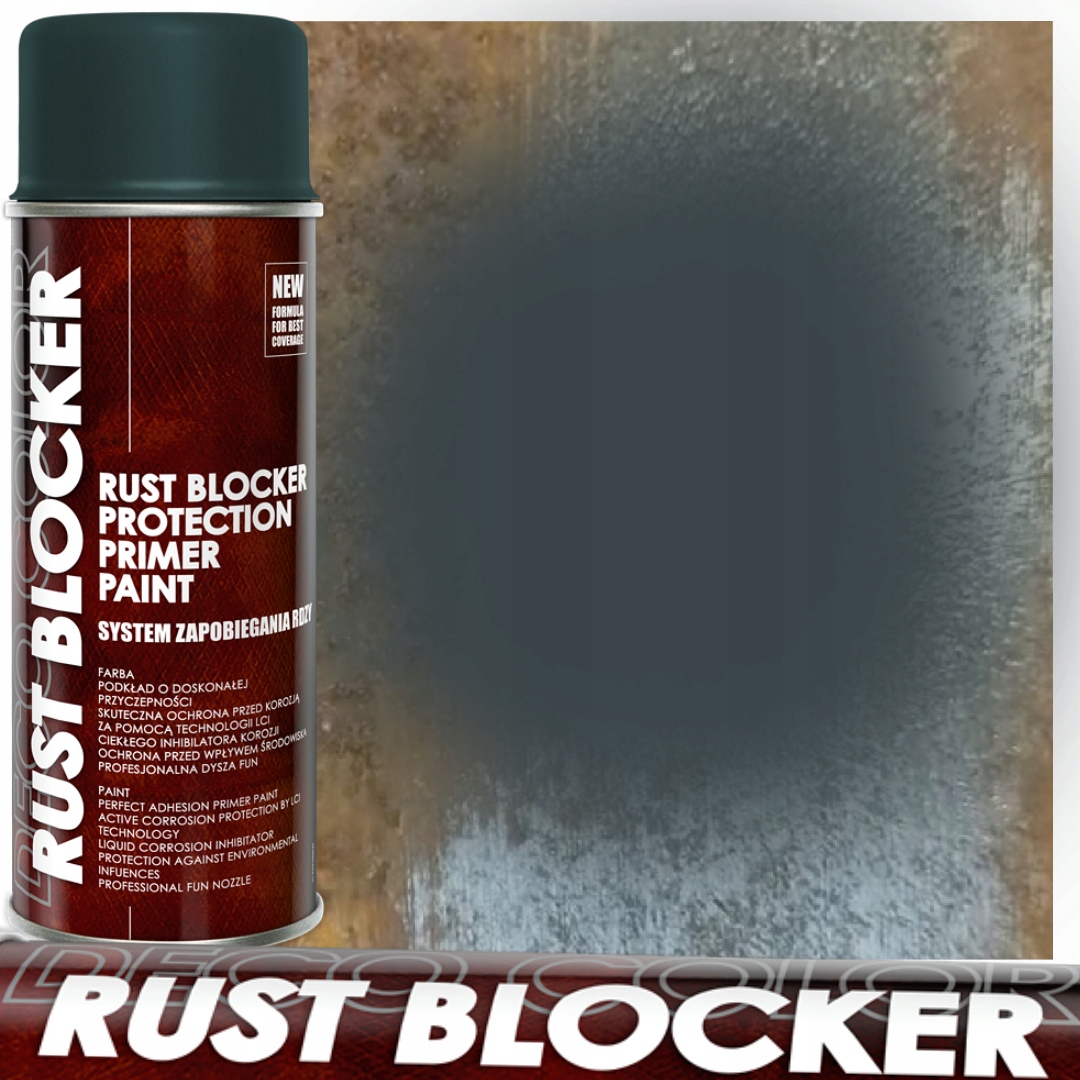 Farba na Rdzę spray Szary Ral 7011 4w1 Rust Blocker