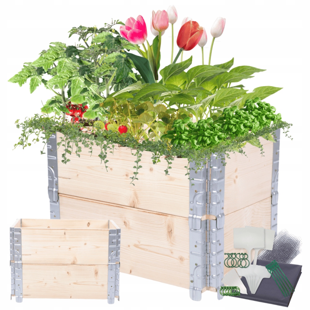 Pařeniště kaskádový nastavitelný vyvýšený záhon zeleninový záhon květináč 40x60x40