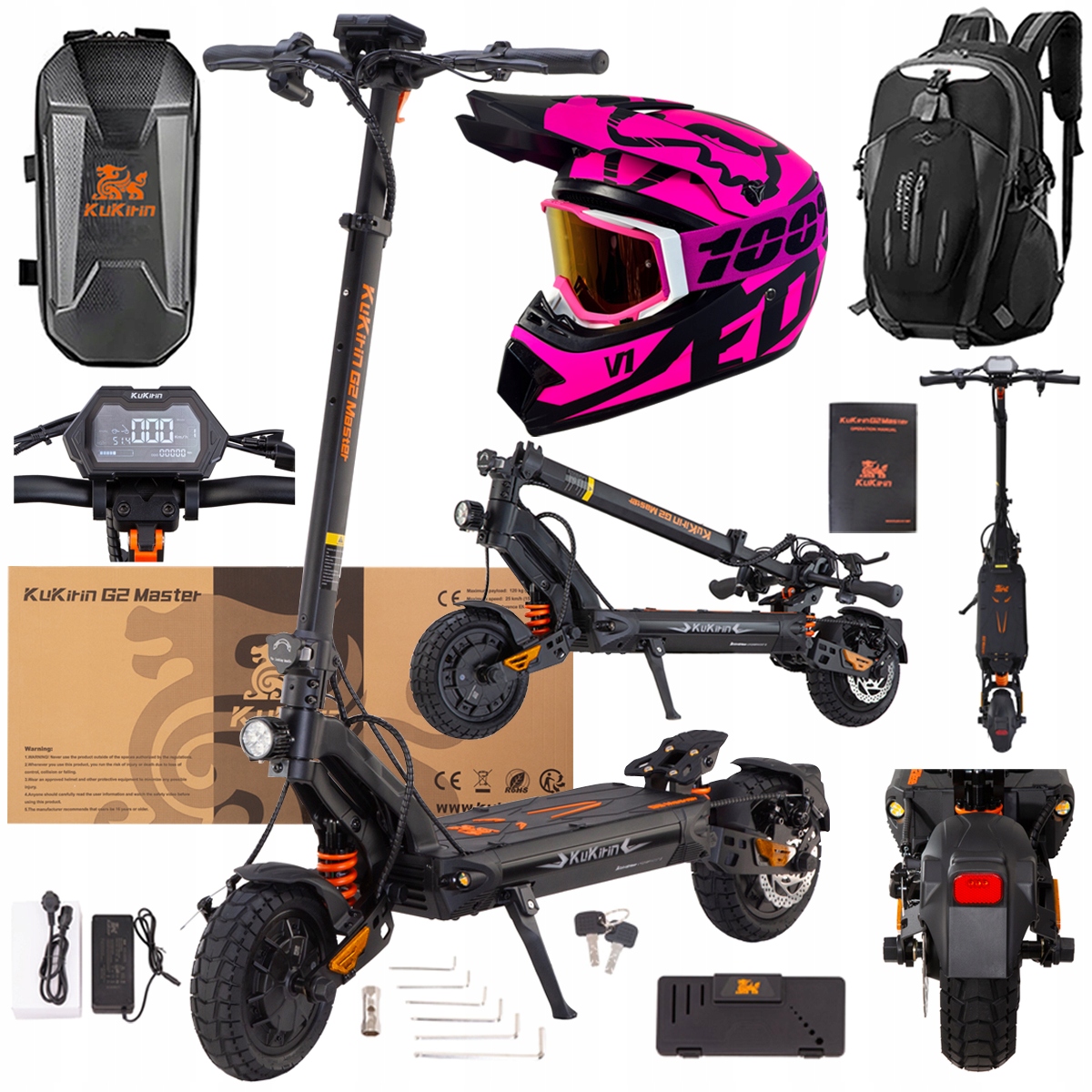 Kukirin G2 Master elektrické vozidlo 2000W 52V 20.8AH 70KM 60KM/H +Dárek