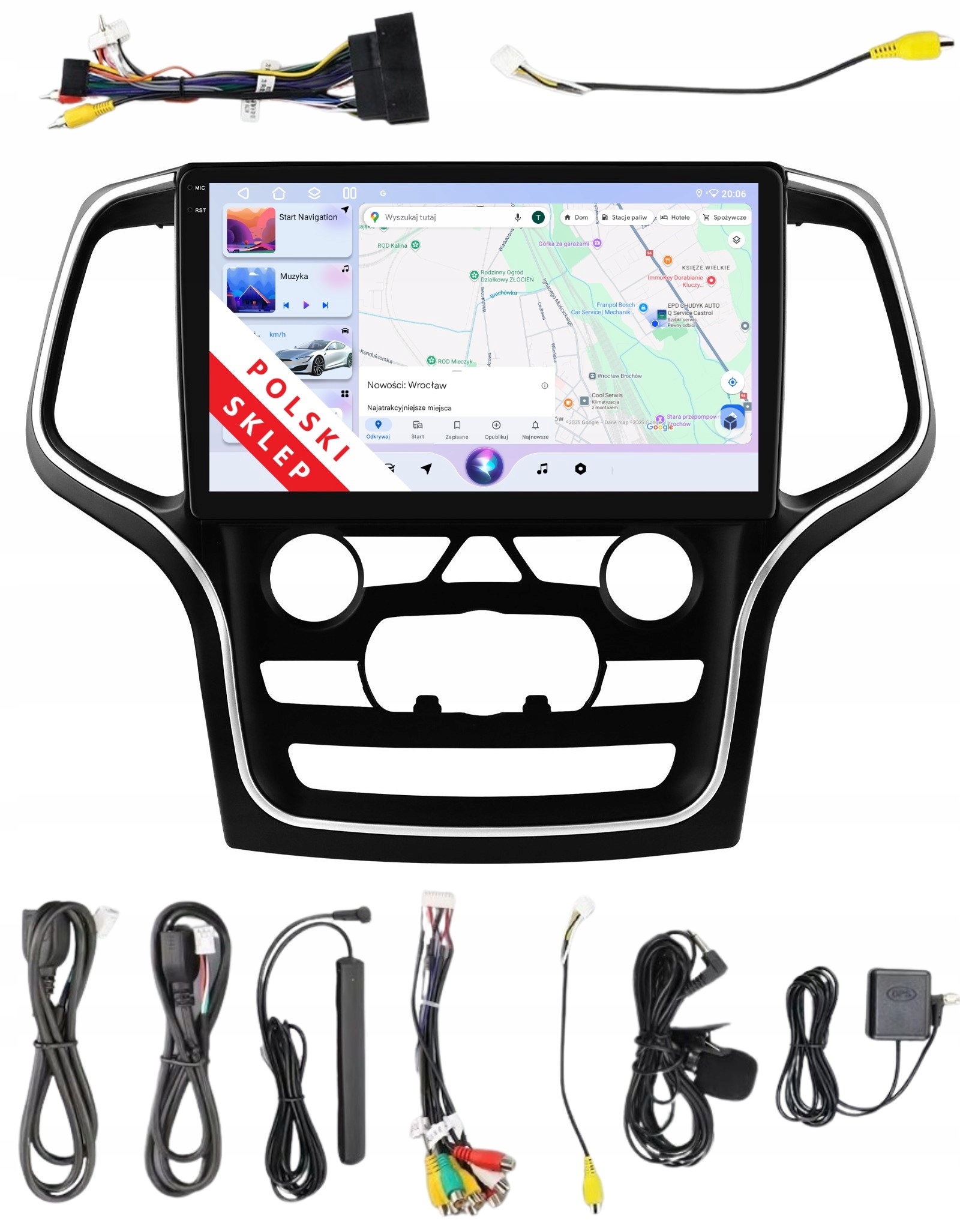 Autorádio S Androidom 2DIN Jeep Grand Cherokee WK2 4GB Ram Dsp Carplay Lte Gps