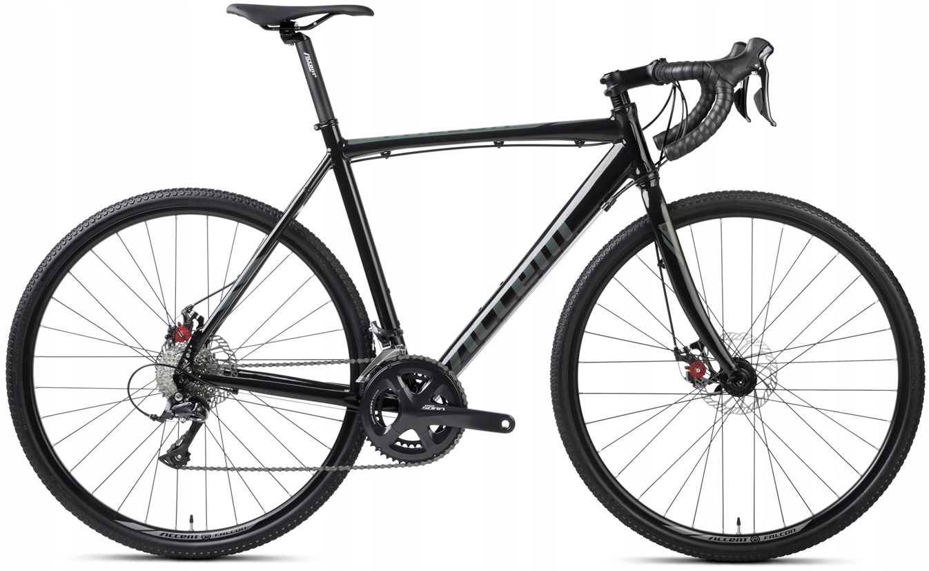 Rower gravel Accent Falcon rama M koła 28 " 700C czarno-grafitowy