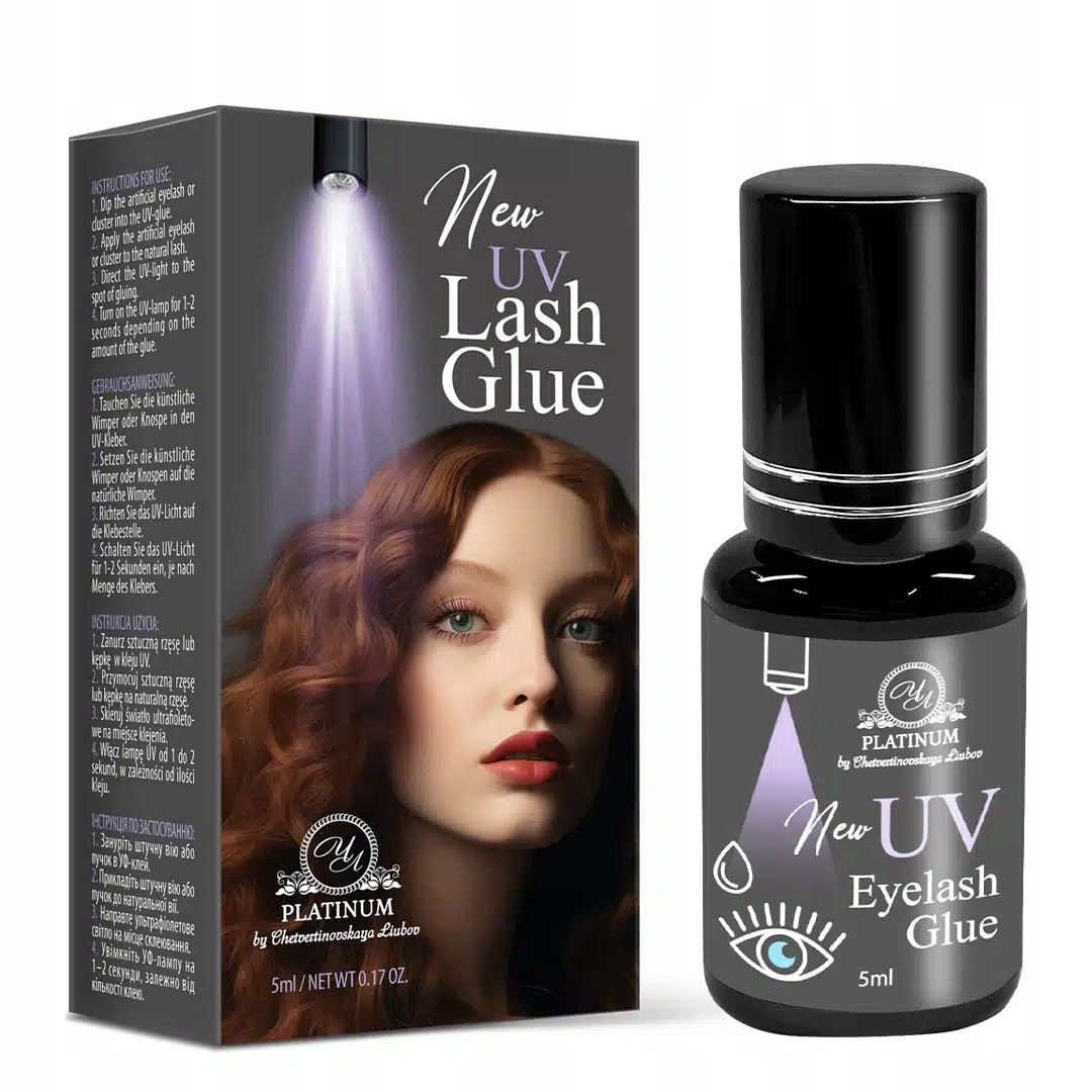 Uv šedé lepidlo pro prodlužování řas Platinum