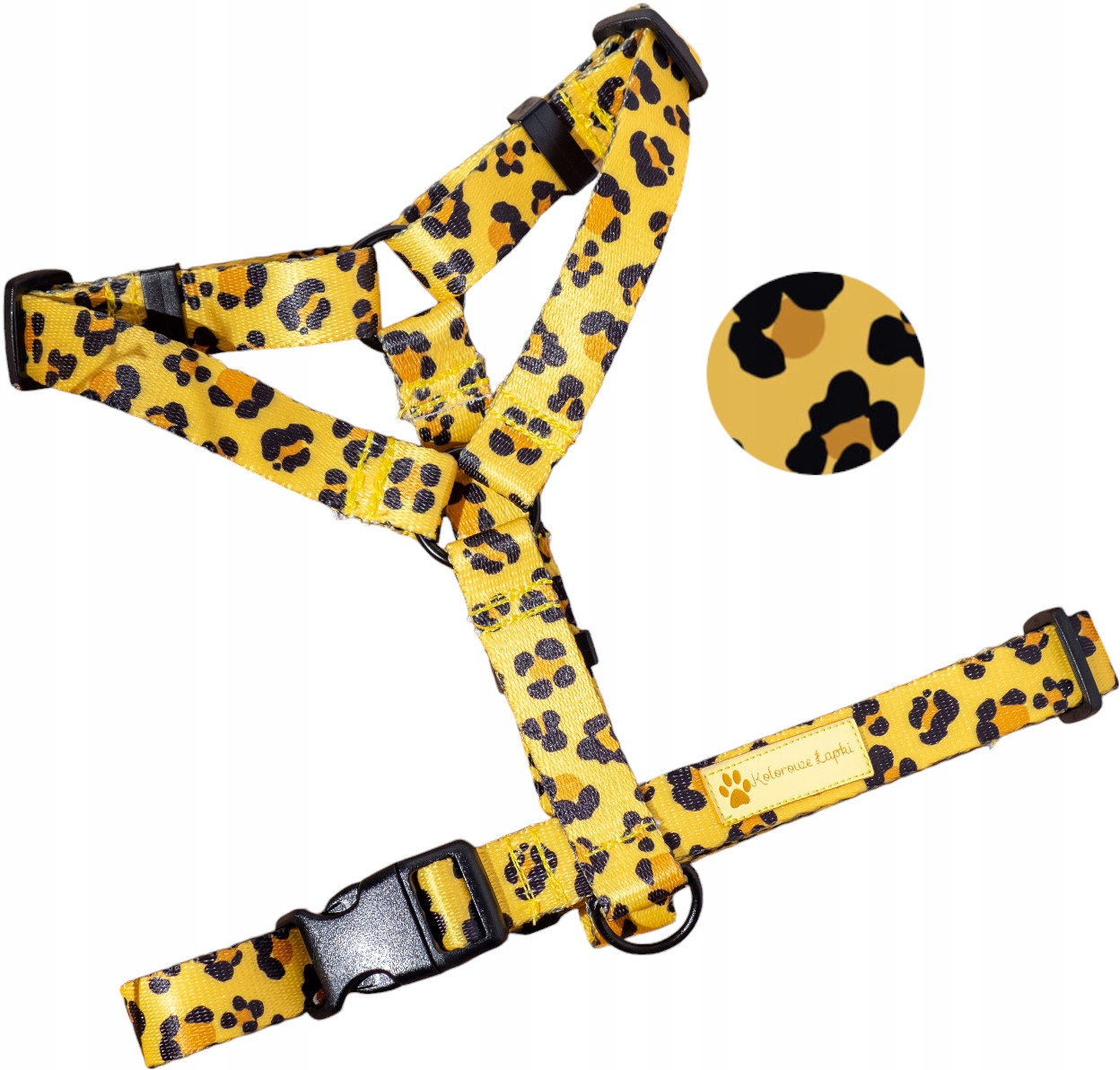 Levně Postroj Guard Vycházkový Pro Psa Panterka S Leopardím Vzorem Široká Páska 3cm M