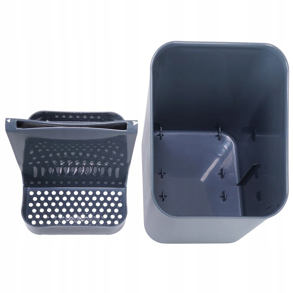 Pojemnik OCIEKACZ SZARY sztućce przybory kuchenne koszyk stojak plastikowy Rodzaj ociekacz na sztućce