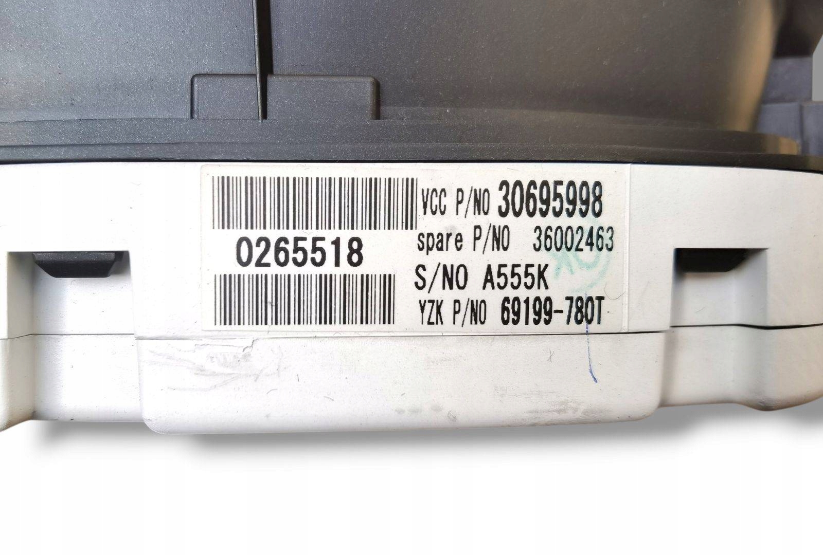 dials Volvo C30 2009 30695998