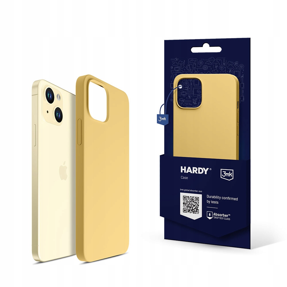Pouzdro pro iPhone 15 3mk Hardy Silicone MagCase Yellow